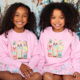 Nutcracker Patch Christmas Sweatshirt - Pink