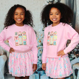 Nutcracker Patch Christmas Sweatshirt - Pink