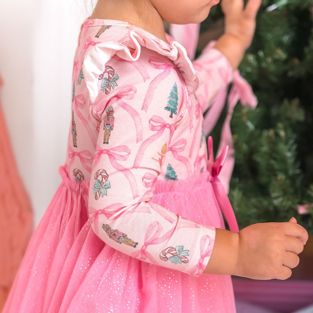 tutu dress for christmas Nutcracker Trellis Christmas Long Sleeve Tutu Dress – Sweet Wink