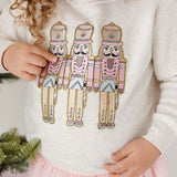 Pastel Nutcracker Patch Christmas Sweatshirt
