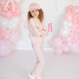 Pink Rose Flare Legging