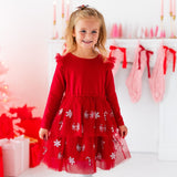 Peppermint Glitter Christmas Bow Clip