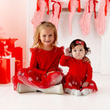 Peppermint Glitter Christmas Bow Baby Headband