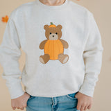 Pumpkin Teddy Bear Patch Sweatshirt