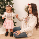 Pastel Nutcracker Patch Christmas Sweatshirt - Natural