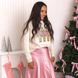 Pastel Nutcracker Patch Christmas Women's Sweatshirt - Natural