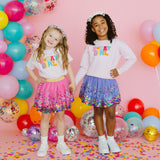 Raspberry Confetti Tutu Skirt