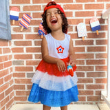 Patriotic Star Patch Tank Tutu Dress