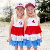 Patriotic Star Patch Tank Tutu Dress