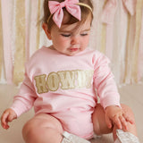 Howdy Patch Western Long Sleeve Romper
