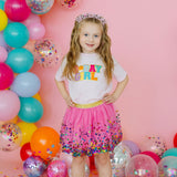 Raspberry Confetti Tutu Skirt