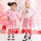 Disco Santa Christmas Long Sleeve Shirt - Pink