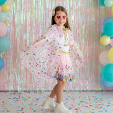 Pink Confetti Tulle Bow Clip