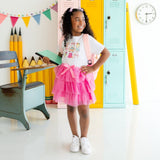 Pink Pencil Bow Clip Set