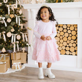 Pink Princess Tiered Long Sleeve Tutu Dress