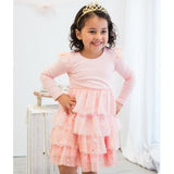 Pink Princess Tiered Long Sleeve Tutu Dress