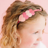 Pink Sparkle Hearts Valentine's Day Headband