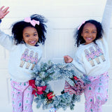 Pastel Nutcracker Patch Christmas Sweatshirt - Natural