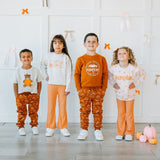 Pumpkin Tulle Bow Clip