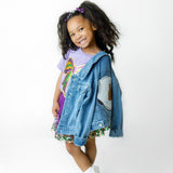 Purple Glitter Bow Clip Set