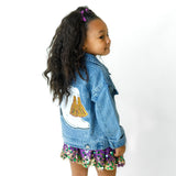 Purple Glitter Bow Clip Set