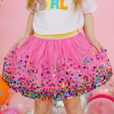 Raspberry Confetti Tutu Skirt