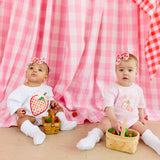 Red Gingham Bow Baby Headband