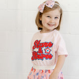 Red, White, & Cute Tulle Bow Headband