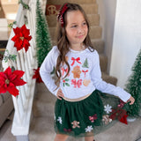 Gingerbread Cutie Christmas Long Sleeve Shirt - White