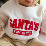 Santa's Favorite Puff Ink Christmas Long Sleeve Romper