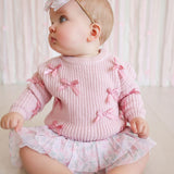 Satin Bows Knit Sweater