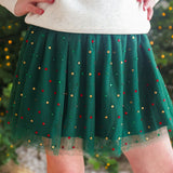 Emerald Rhinestone Christmas Tutu Skirt