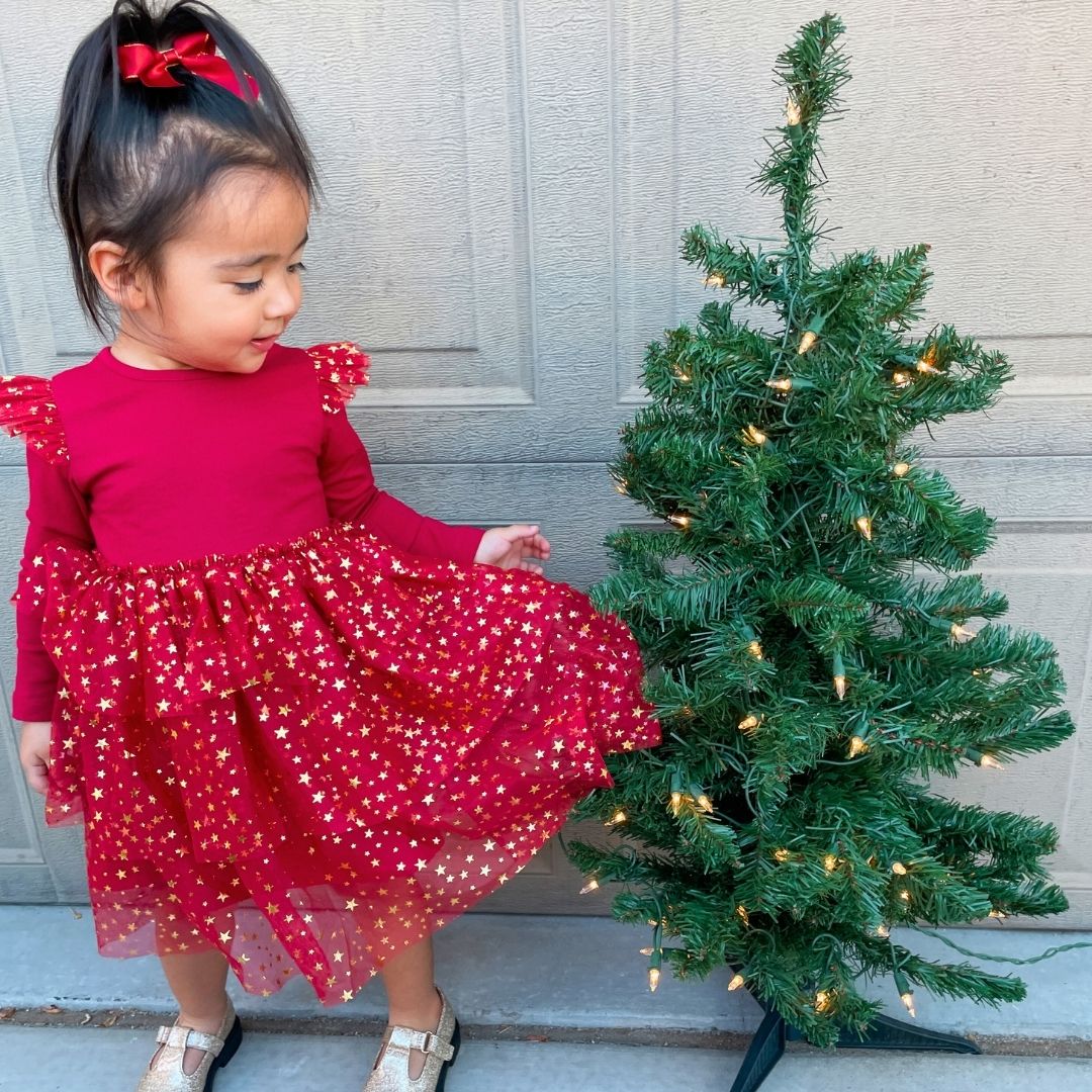 Scarlett Shimmer Christmas Long Sleeve Tutu Dress Sweet Wink Wholesale