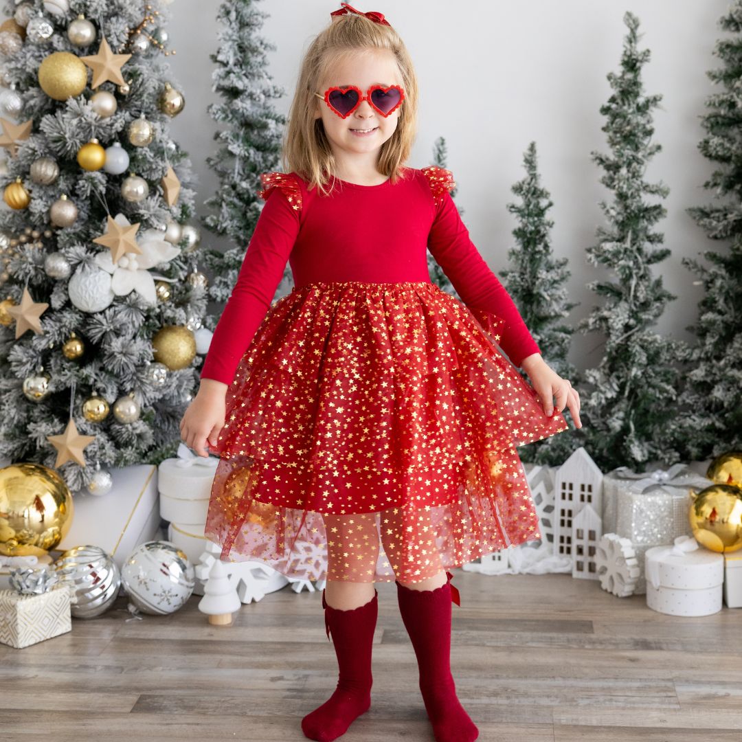 Christmas dress with sleeves outlet
