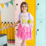 Second Grade Pencil Bow Short Sleeve T-Shirt - Ballet