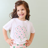 Ditsy Shamrock Patch St. Patrick's Day Short Sleeve T-Shirt - White