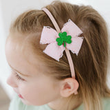 Shamrock Lace St. Patrick's Day Bow Headband