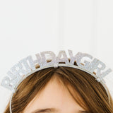 Silver Birthday Girl Headband