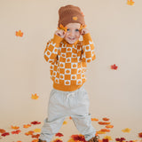 Pumpkin Checkers Sweater