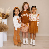 Cinnamon Plaid Tiered Tutu Skirt