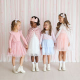 Bow & Bloom Long Sleeve Tutu Dress
