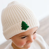 Tree Patch Christmas Beanie - Natural