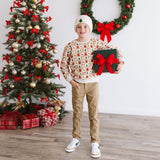 Tree Patch Christmas Beanie - Natural