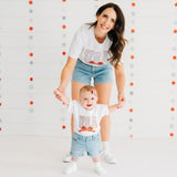 USA Stars & Bow Patch Women's Short Sleeve T-Shirt - White