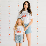 USA Stars & Bow Patch Women's Short Sleeve T-Shirt - White