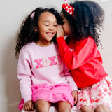 XOXO Sequin Patch Valentine's Day Sweatshirt - Red