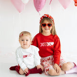 Pink and Red Glitter Hearts Valentine's Day Baby Headband