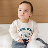 Crawl, Walk, Ski Long Sleeve Romper