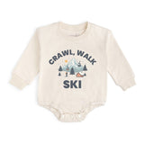 Crawl, Walk, Ski Long Sleeve Romper