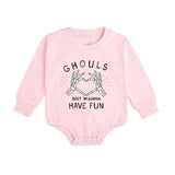 Ghouls Just Wanna Have Fun Halloween Long Sleeve Romper